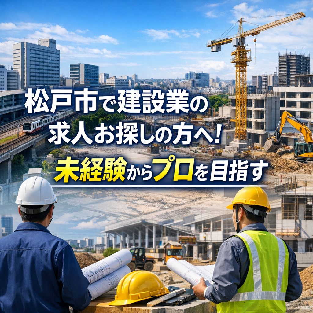 松戸市で建設業の求人をお探しの方へ！未経験からプロを目指す